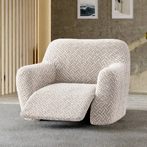 Husă din microfibră tip broască cu model de ratan, pentru scaun de relaxare