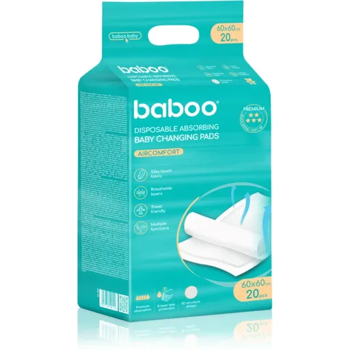 Baboo AirComfort Disposable Absorbing Changing Pads suport pentru schimbat scutecele de unică folosință 60x60 cm 20 buc