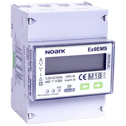 Contor de energie inteligent Ex9EMS 3-poli, 4-module, 100 A, comunicatie Mbus, 2-t Noark 107296