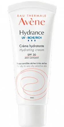 Avène Cremă de față hidratantă pentru piele uscată până la foarte uscată SPF 30 Hydrance Rich (Hydrating Cream) 40 ml