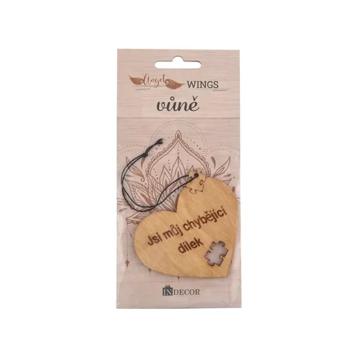 InDecor Parfum pentru mașină lemn Ești piesa careîmi lipsește, 8 x 17 cm