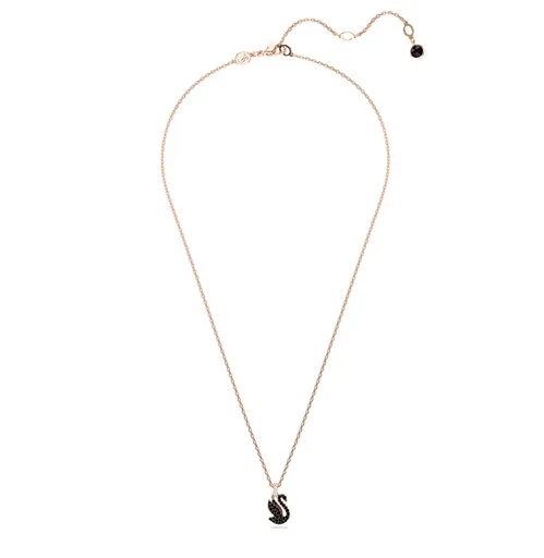 Swarovski Colier bronz fermecător cu cristale Iconic Swan 5678046