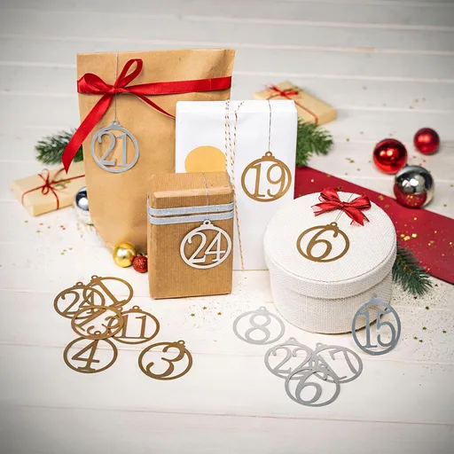 Pandantive cu numere pentru calendarul de Advent