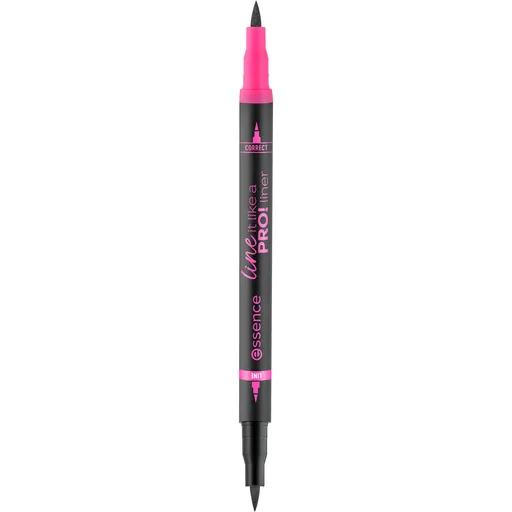 essence Tuș de ochi tip stilou 2 în 1 – Line It Like a Pro! (Eyeliner) 1,2 ml 01 Black