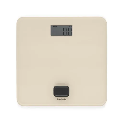 Cantar digital Brabantia ReNew 1006263, Functionare fara baterii, Pana la 150 kg, Afisaj LCD, Bej