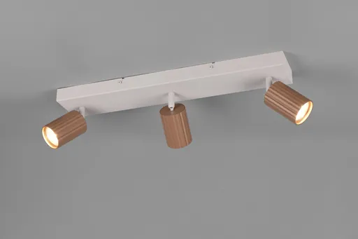 Plafoniera Soka, TRIO, 50x9x14.5 cm, 10W, 3x GU10, metal, gri/maro