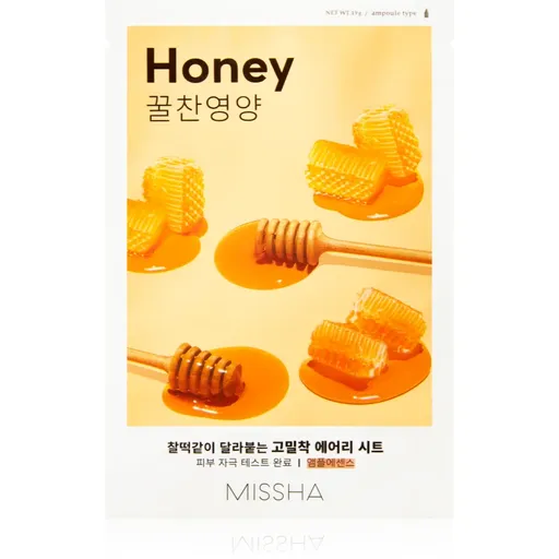 Missha Airy Fit Honey mască textilă iluminatoare 19 g