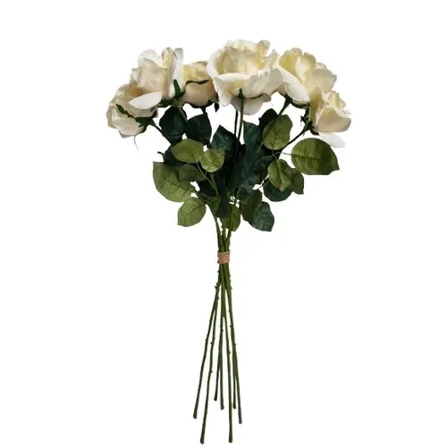 Buchet de trandafiri crem, 7 bucăți, înălțime 70cm