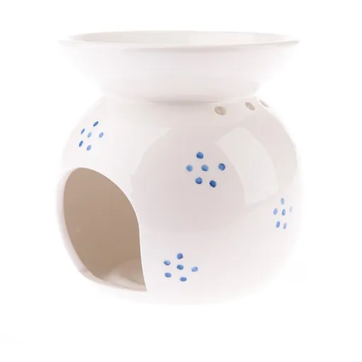 Lampa aromatica din porțelan Campesino albă, 9,8 x12,5 cm