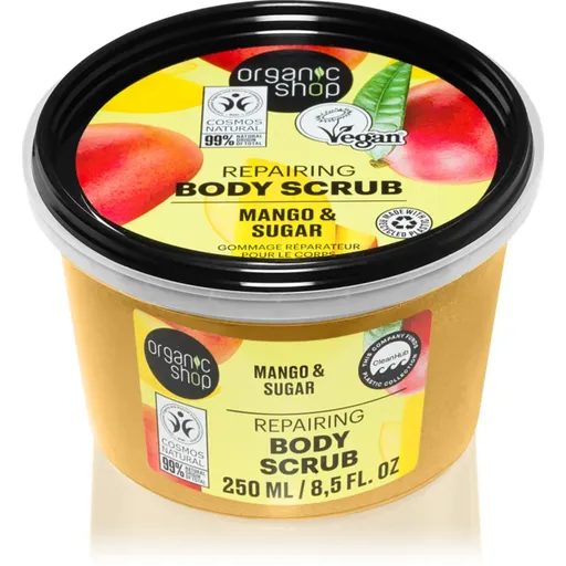 Organic Shop Mango & Sugar exfoliant corporal pentru piele mătăsoasă și netedă 250 ml