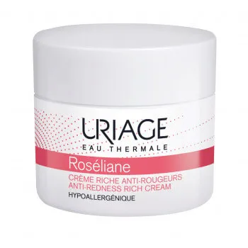 Uriage Cremă hidratantă pentru piele sensibilă cu Roséliane (Anti-Redness Rich Cream) înroșire (Anti-Redness Rich Cream) 50 ml