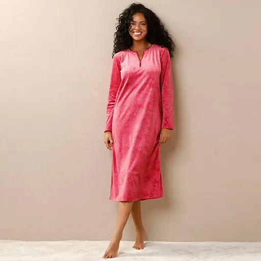 Cămașă de noapte lungă din catifea