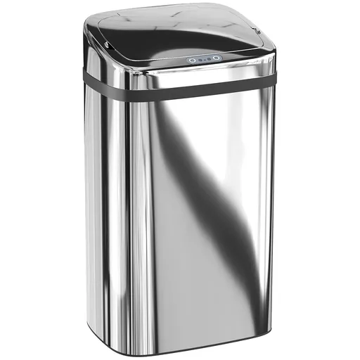 HOMCOM Cos de gunoi cu senzor 50L inox elegant | Aosom Romania
