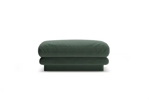Taburet, Torino-211, Micadoni Home, 80x80x41 cm, tesatura structurata chenille, verde muschi