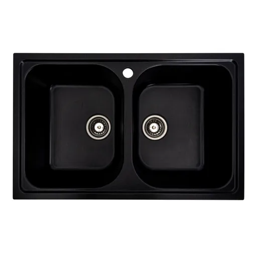 Chiuveta de Bucatarie Elefant Premium Equatoria, Negru Metalic, 785x490 mm