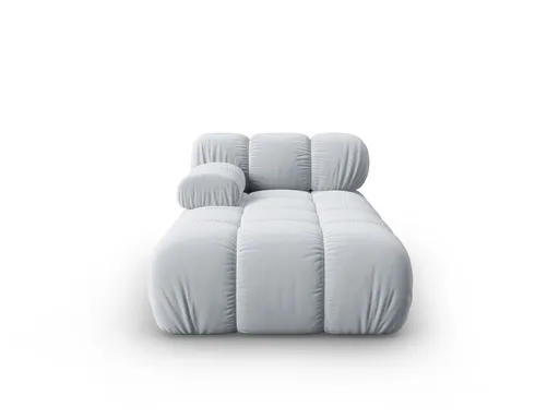 Sezlong living stanga 1 loc, Bellis, Micadoni Home, BL, 155x94x70 cm, catifea, albastru deschis
