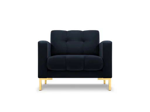 Fotoliu, Mamaia, Micadoni Home, GL, 87x92x75 cm, catifea, albastru inchis