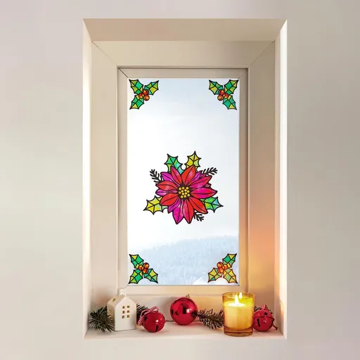 Autocolante pentru ferestre Crăciun 4 bc