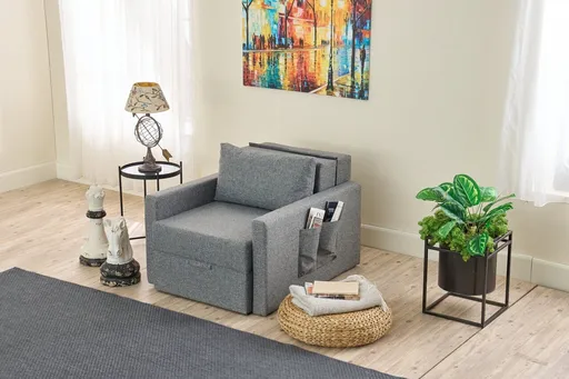 Fotoliu extensibil, Atelier del Sofa, 825BLC4731, Gri