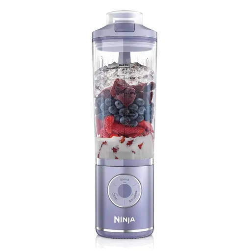 Blender portabil Ninja Blast Max BC251EUGY, 14.4W, 11.1V, 570 ml, 19000 rpm, Zdrobire gheata, Pana la 25 de cicluri, Fara BPA, Gri