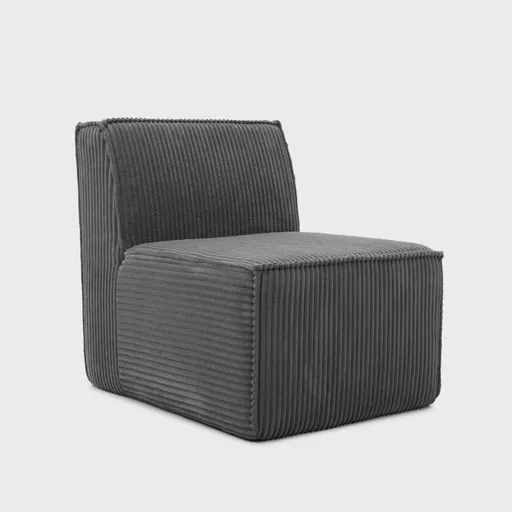 Fotoliu modular Likke, Homla, 88x73x73 cm, catifea din poliester, gri inchis