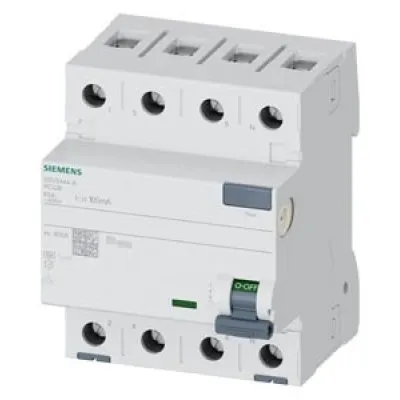 Intrerupator diferential RCCD Siemens 5SV3444-6, 40A, 100mA, 400V, 10kA