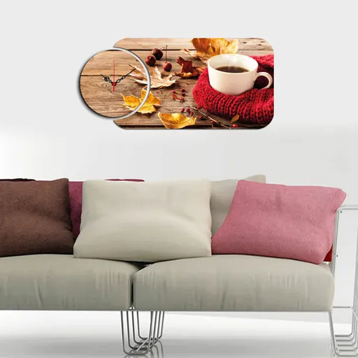 Ceas de perete, YMS-34, Dimensiune: 68 x 32 cm, Multicolor