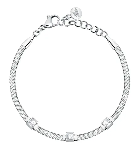 Morellato Brățară decentă din oțel cu cristale Șarpe Gioia SAVY32