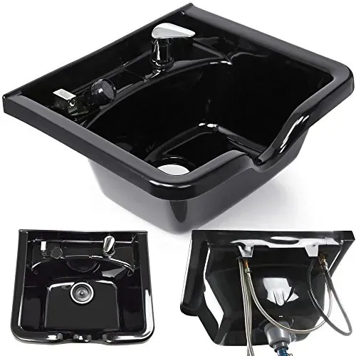 Scafa - Chiuveta Neagra Incorporabila din Acryl pentru Frizerie / Barbershop-uri