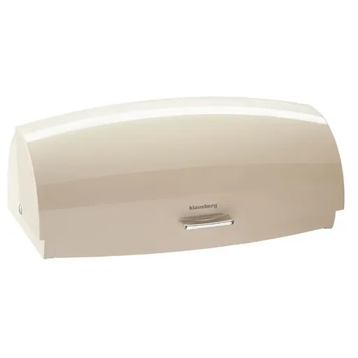 Cutie pentru paine Klausberg KB 7932, 45 cm, Maner ergonomic, Metal, Bej