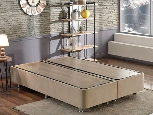 Baza de pat dublu, Hanah Home, Ela Double, 150x38x200 cm, Maro deschis