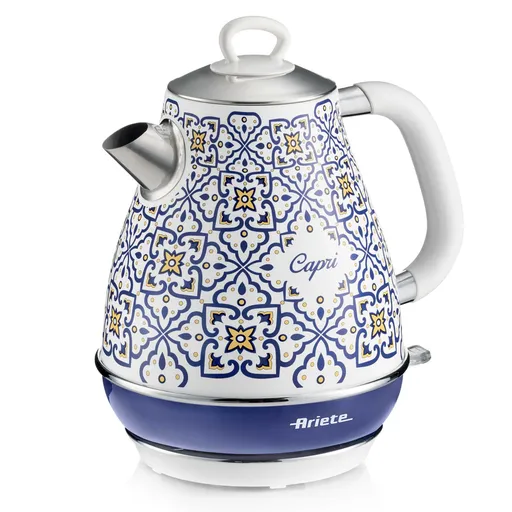Cana electrica Ariete VINTAGE 2869/0C, 2000W, 1.7 L, Filtru detasabil, Fereastra apa, 360° rotire, Alb/Albastru