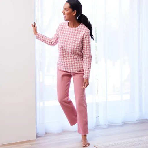 Pijamale din fleece cu motiv cu amprenta unui cocoș