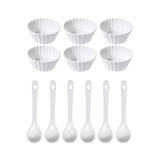 Set de boluri din porțelan Wave, 12  bucăți