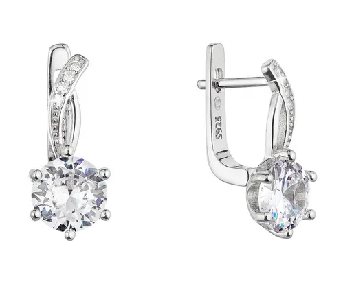 Evolution Group - Pavona Cercei eleganți din argint cu zirconiu transparent 11461.1