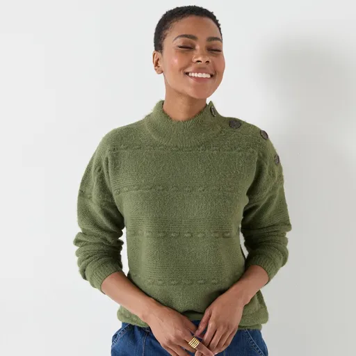 Pulover tricotat cu guler ridicat