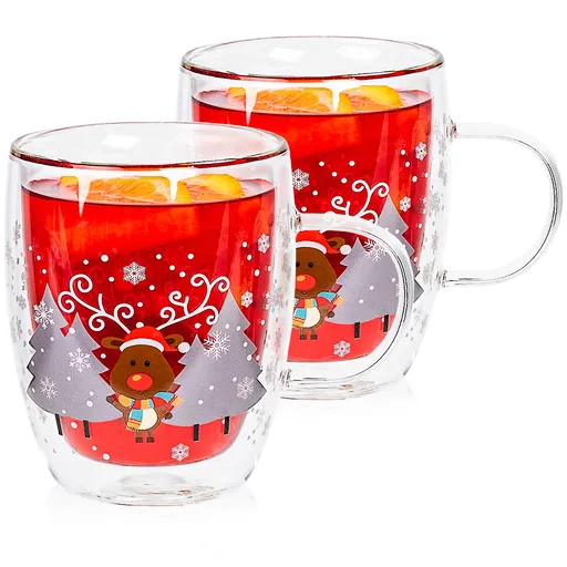 Pahare termo 4Home Mug Reindeer Hot&Cool 270ml,2 buc.
