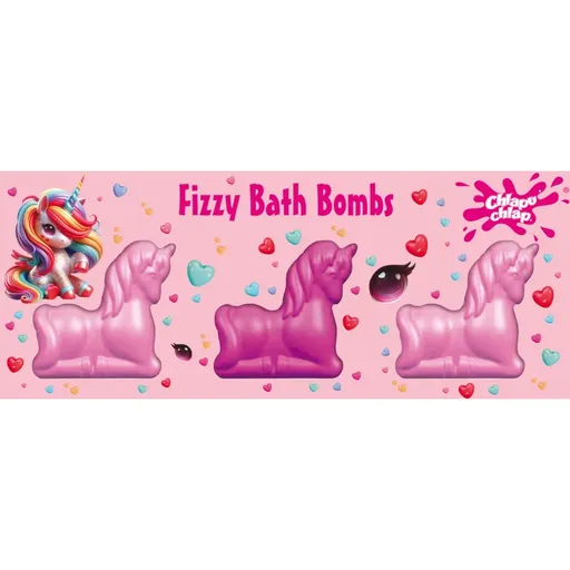 Chlapu Chlap Unicorn Bombe efervescente de baie pentru copii 3x70 g