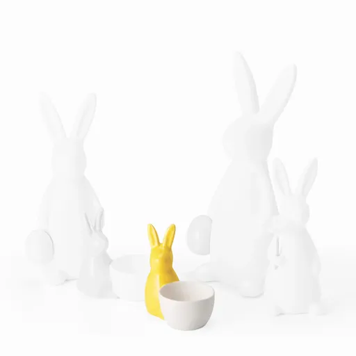 Iepuraș de Paște Milo, suport pentru ouă, galben - Philippi