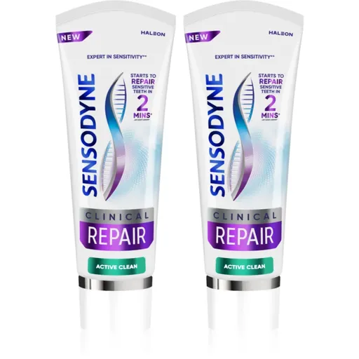 Sensodyne Clinical Repair Active Clean pastă de dinți 2x75 ml