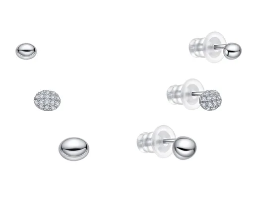 MOISS Set de cercei mici din argint E0004887 (3 perechi de cercei)