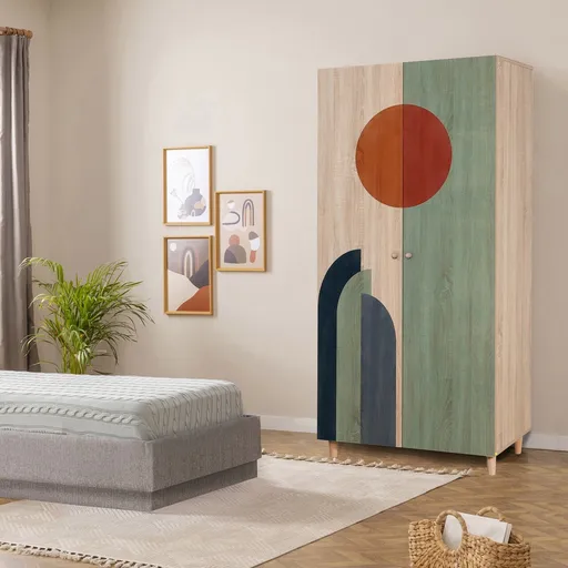 Dulap pentru haine, Hanah Home, Lidya 2 -972, 90x192x52 cm, Sonomo