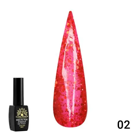 Oja Semipermanenta Shine Spectrum Red, 8 ml, 02, TPO Free