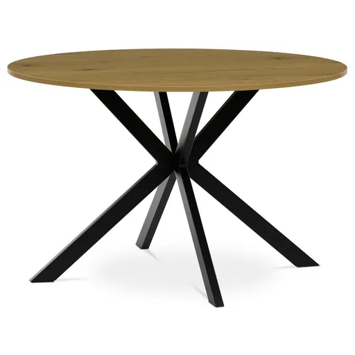 Masă de sufragerie 120 x 120 cm, stejar sălbatic, maro deschis, L