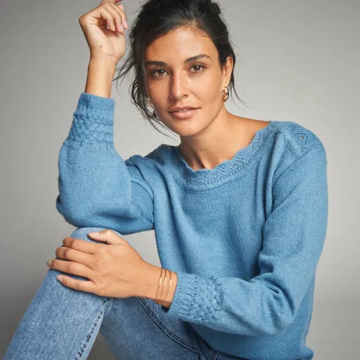 Pulover cu guler tip barcă