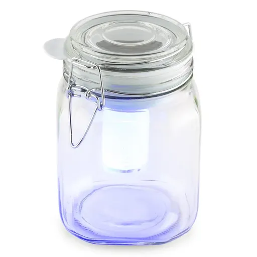 OneConcept LED bec solargalben / albastru Baterie Einweckglas Solar