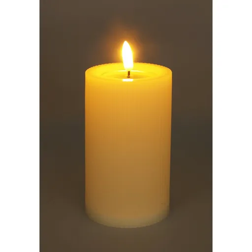 Lumânare LED pentru exterior 7,5 x 12,5 cm, bej,cu baterii