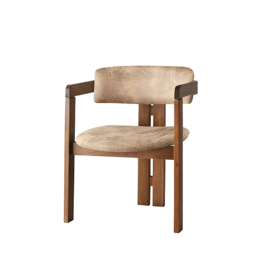 Scaun de sufragerie CO Beige and Walnut, bej
