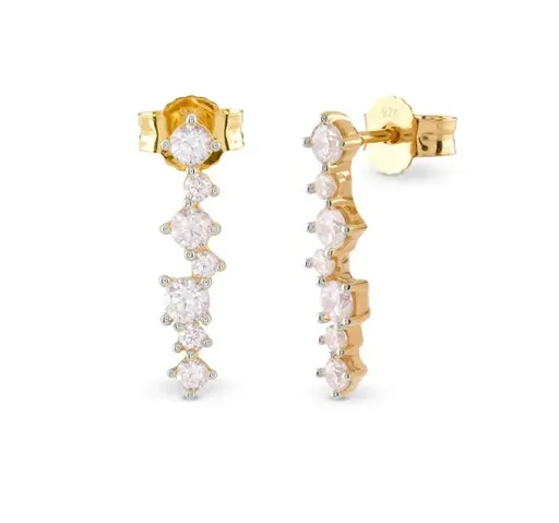 Guess Cercei suspendați placați cu aur cu zirconiu cubic Jardin JSBE04490JWYGT/U