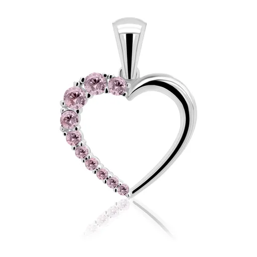 Brilio Silver Romantic Pandantiv din argint cu zirconi roz PT42WP